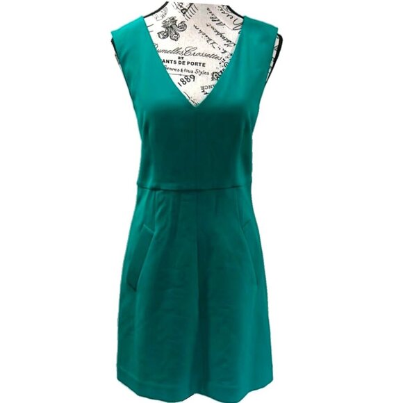Diane Von Furstenberg Dresses & Skirts - Diane Von Furstenberg DVF 'Capreena' Teal Green Mini Shift Dress Women's Size 10